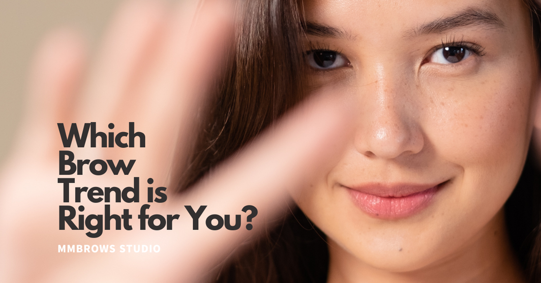 Comparison of 2025 brow trends on different face shapes